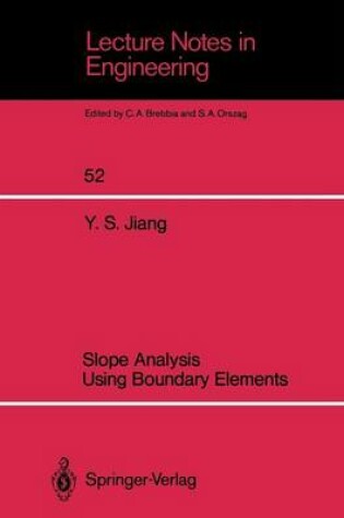 Cover of Slope Analysis Using Boundary Elements