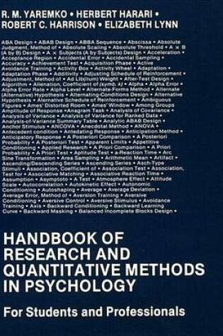 Cover of Handbook of Research and Quantitative Methods in Psychology: For Students and Professionals