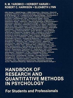 Book cover for Handbook of Research and Quantitative Methods in Psychology: For Students and Professionals