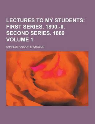 Book cover for Lectures to My Students Volume 1