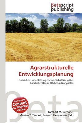 Cover of Agrarstrukturelle Entwicklungsplanung