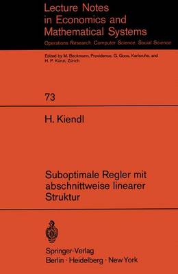 Cover of Suboptimale Regler mit Abschnittweise Linearer Struktur