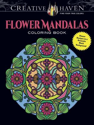 Book cover for Creative Haven Flower Mandalas Coloring Book