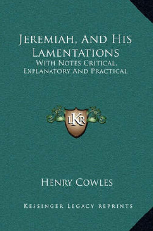 Cover of Jeremiah, and His Lamentations