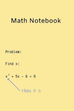 Cover of Funny Math Homework Notebook