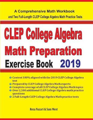 Book cover for CLEP College Algebra Math Preparation Exercise Book