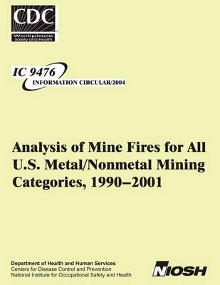 Book cover for Analysis of Mine Fires for All U.S. Metal/Nonmetal Mining Categories,1990-2001