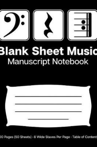 Cover of Blank Sheet Music Manuscript Notebook