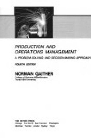 Cover of Gaither Production Operations Manmt 4e