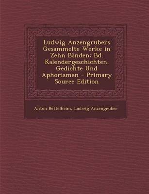 Book cover for Ludwig Anzengrubers Gesammelte Werke in Zehn Banden