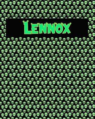 Book cover for 120 Page Handwriting Practice Book with Green Alien Cover Lennox