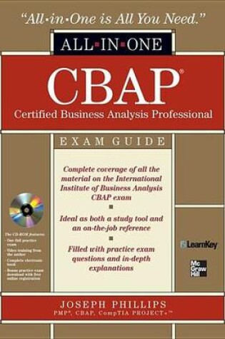 Cover of Cbap Certified Business Analysis Professional All-In-One Exam Guide