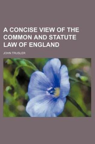 Cover of A Concise View of the Common and Statute Law of England