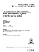 Book cover for 12th Czech-Slovak-Polish Optical Conference on Wave and Quantum Aspects of Contemporary Optics