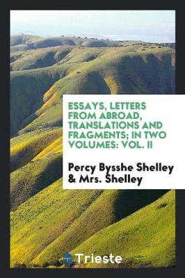 Book cover for Essays, Letters from Abroad, Translations and Fragments
