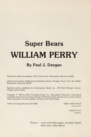 Cover of Superbears: William Perry