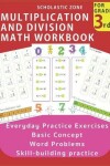 Book cover for Multiplication and Division Math Workbook for 3rd Grade