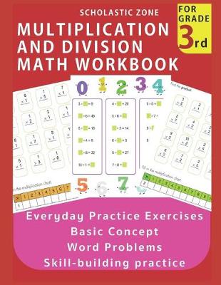 Cover of Multiplication and Division Math Workbook for 3rd Grade