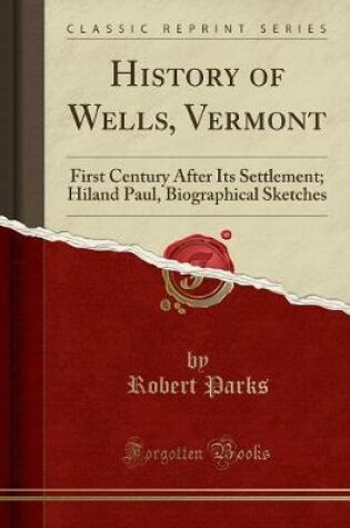 Cover of History of Wells, Vermont