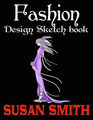Book cover for Fashion design sketch book for girls