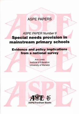 Cover of Special Needs Provision in Mainstream Primary Schools