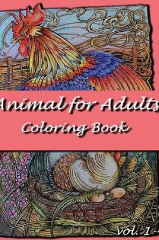 Cover of Animal for Adults Coloring Book Vol.1-4