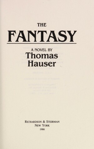 Book cover for The Fantasy