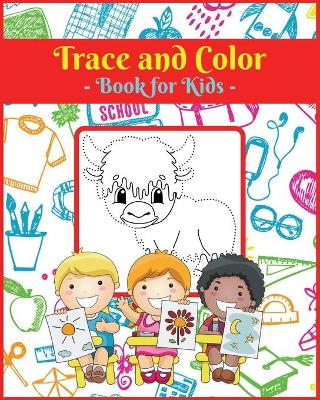 Book cover for Trace and Color Book for Kids V4