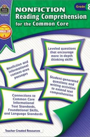 Cover of Nonfiction Reading Comprehension for the Common Core Grd 8