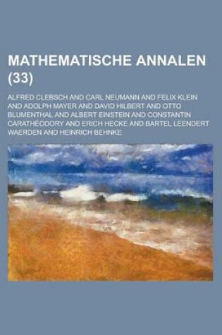 Cover of Mathematische Annalen (33)