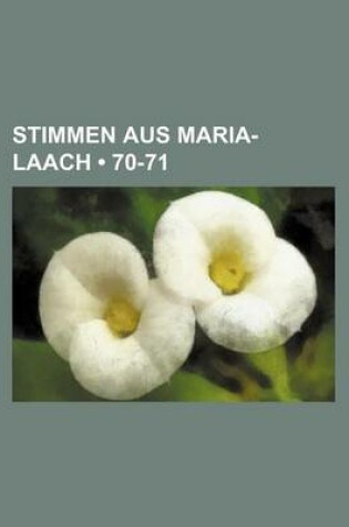 Cover of Stimmen Aus Maria-Laach (70-71)