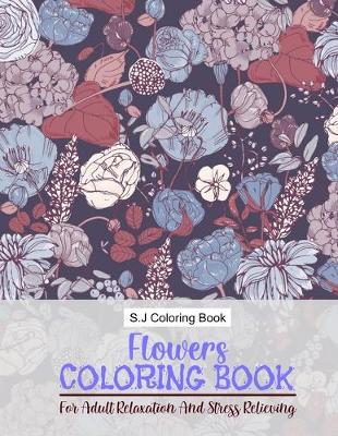 Book cover for Flowers Coloring Book