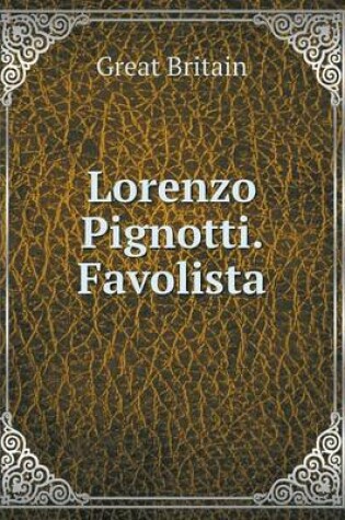 Cover of Lorenzo Pignotti. Favolista