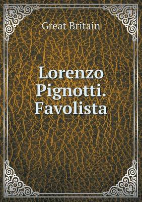 Book cover for Lorenzo Pignotti. Favolista