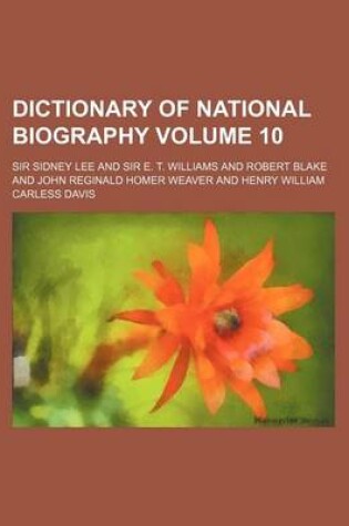 Cover of Dictionary of National Biography Volume 10