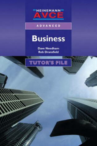 Cover of AVCE Business Advanced Tutors Resource Pack
