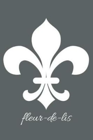 Cover of fleur-de-lis - Slate Grey Blank Notebook with Fleur de Lis Corners