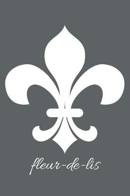 Book cover for fleur-de-lis - Slate Grey Blank Notebook with Fleur de Lis Corners