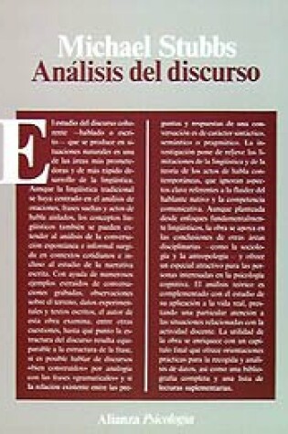 Cover of Analisis del Discurso