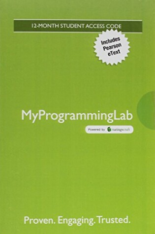 Cover of Mylab Programming with Pearson Etext -- Access Card -- For Introduction to Programming Using Visual Basic