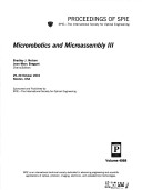 Book cover for Microrobotics and Microassembly III