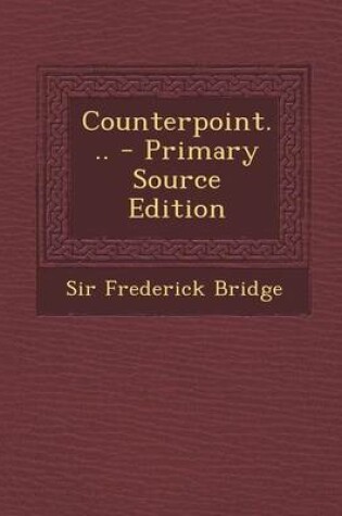 Cover of Counterpoint... - Primary Source Edition