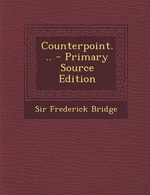 Book cover for Counterpoint... - Primary Source Edition