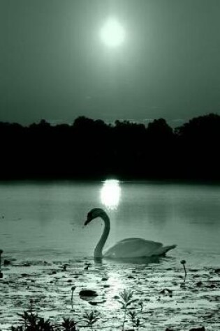 Cover of Journal Black White Peaceful Swan Photo