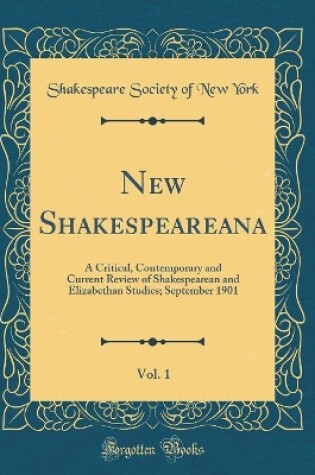 Cover of New Shakespeareana, Vol. 1