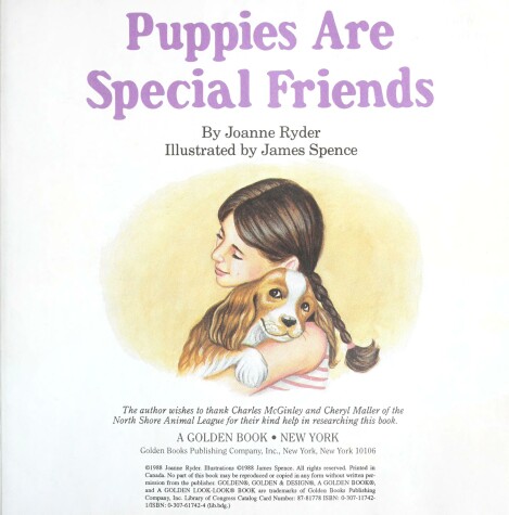 Book cover for Puppies are Special Friends