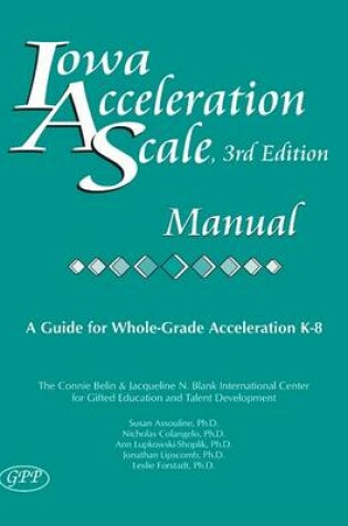 Cover of Iowa Acceleration Scale Manual