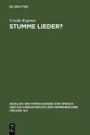 Book cover for Stumme Lieder?