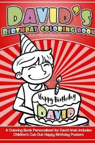 Cover of David's Birthday Coloring Book Kids Personalized Books