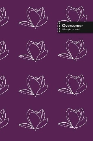 Cover of Overcomer Lifestyle Journal, Blank Write-in Notebook, Dotted Lines, Wide Ruled, Size (A5) 6 x 9 In (Purple)